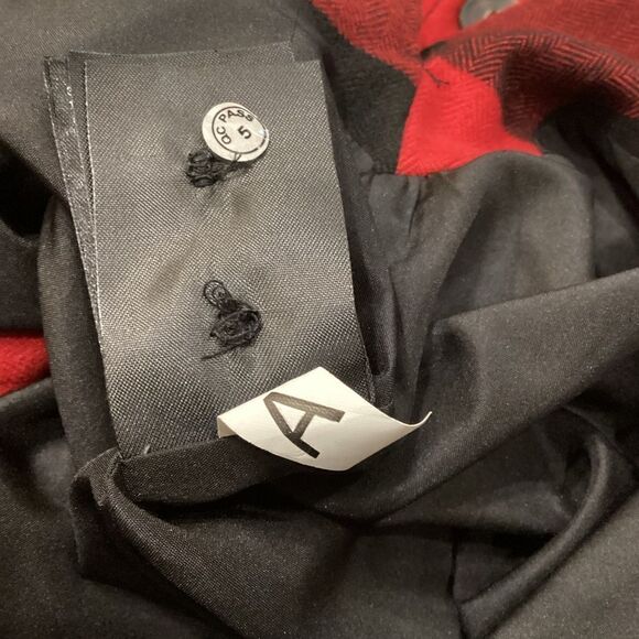 H&M Plaid Oversized Shirt Jacket Shacket Red Black Small Blogger Favorite - Picture 10 of 15